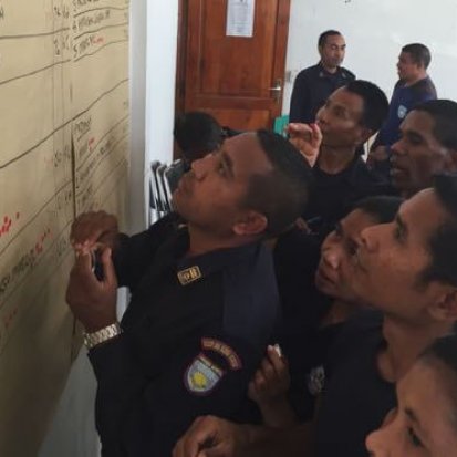 Police officers in Timor Leste attend a Sustineo training