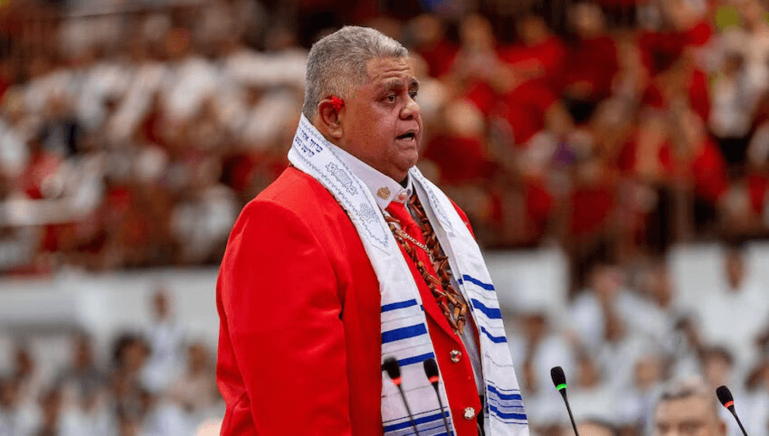 Samoa's new prime minister Laaulialemalietoa Polataivao Fosi Schmidt made his support for Israel clear as he was sworn into power. (Credit: Facebook: Government of Samoa)