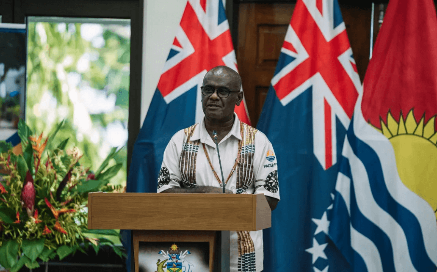 The Prime Minister of the Solomon Islands, Jeremiah Manele,  speaking at the official opening of the 2025 PACER Plus Ministerial Meeting, which took place in Honiara, Solomon Islands, on 27 November 2025
