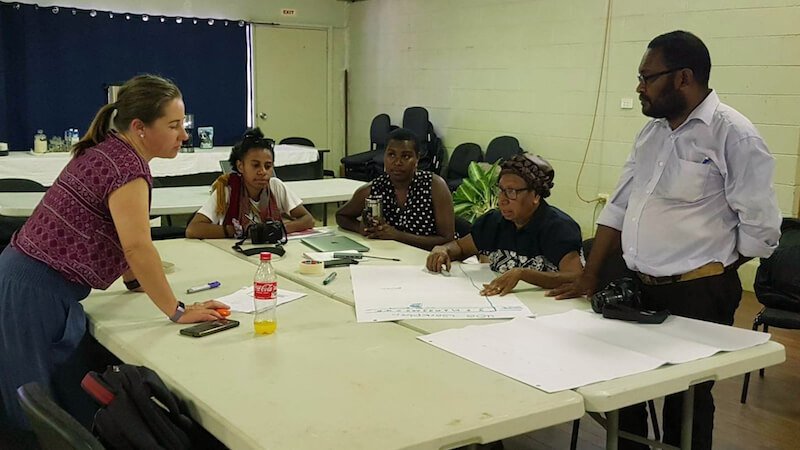 Teamwork at the Seasonal Farm Advisory workshop. Photo: Ellis Mackenzie