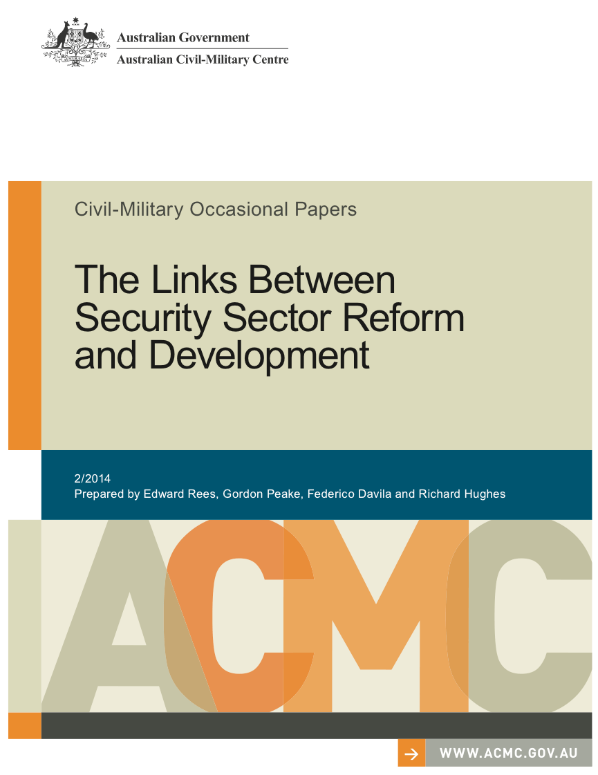 'The Links Between Security Sector Reform and Development' report now published